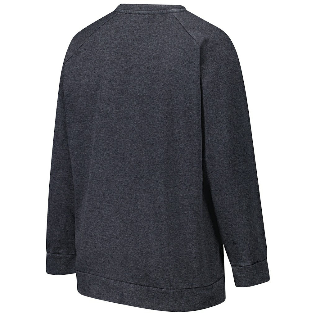 Pittsburgh Steelers Profile Women's Plus Size Acid Wash Raglan Sweatshirt - Charcoal Sweatshirts