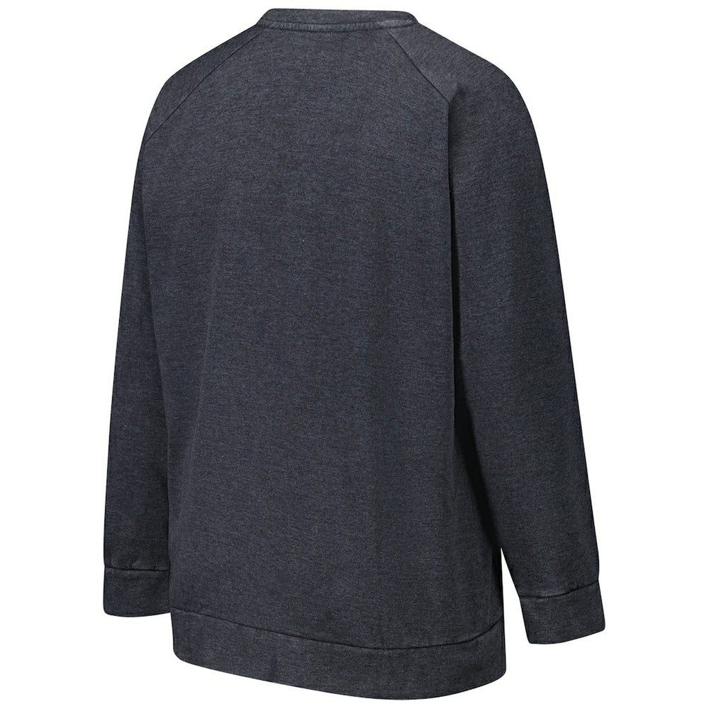 Pittsburgh Steelers Profile Women's Plus Size Acid Wash Raglan Sweatshirt - Charcoal Sweatshirts