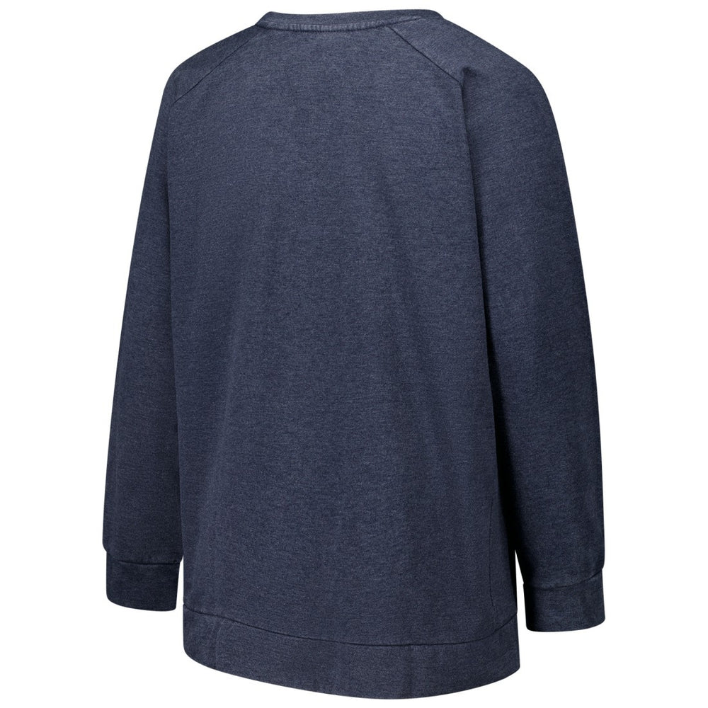 Houston Texans Profile Women's Plus Size Acid Wash Raglan Sweatshirt - Navy Sweatshirts