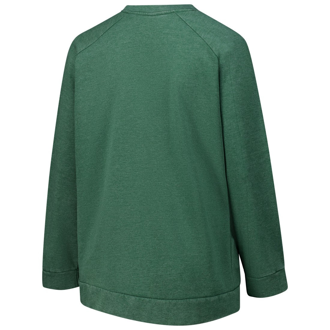 Green Bay Packers Profile Women's Plus Size Acid Wash Raglan Sweatshirt - Heather Green Sweatshirts