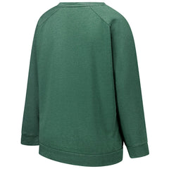 New York Jets Profile Women's Plus Size Acid Wash Raglan Sweatshirt - Heather Green Sweatshirts