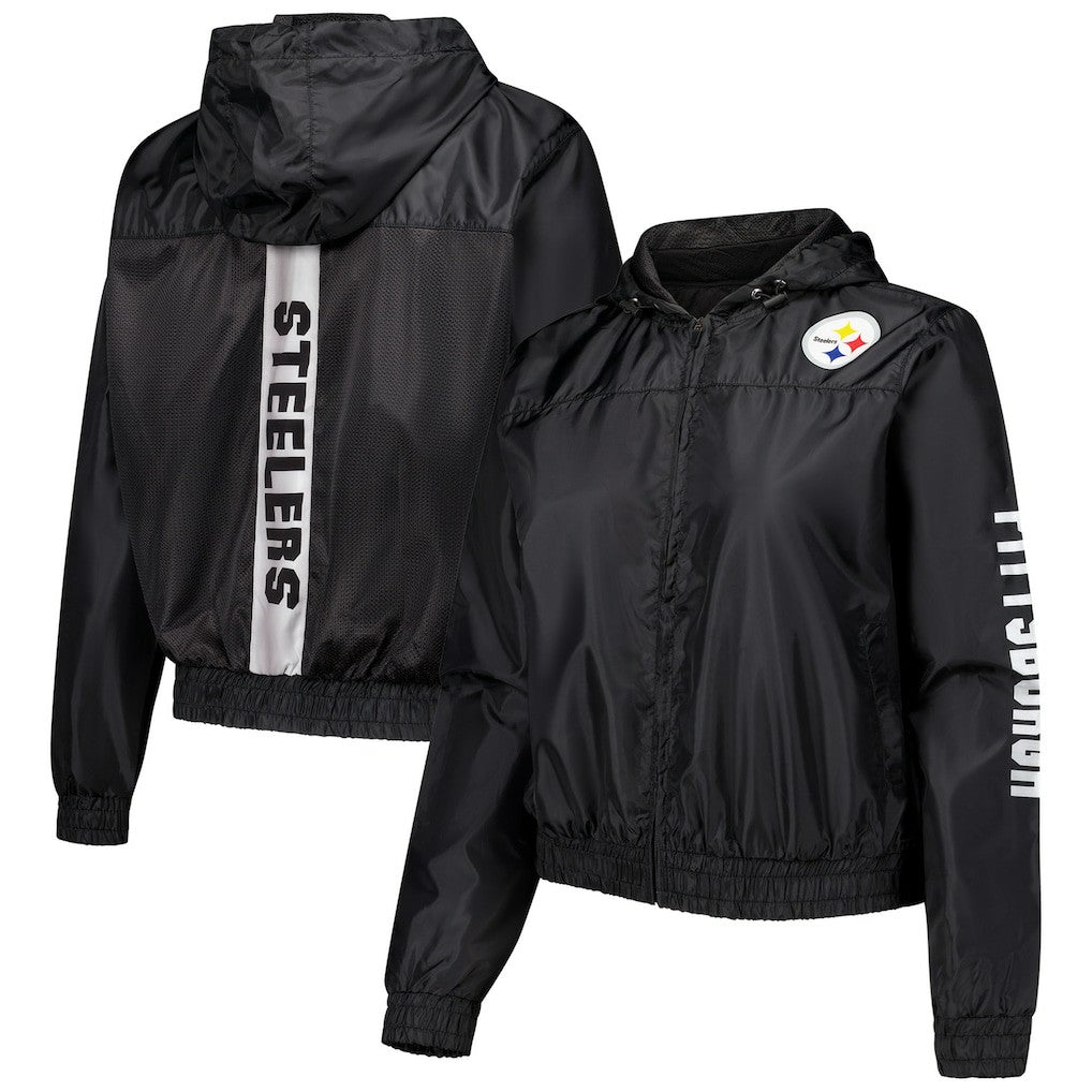Pittsburgh Steelers Women's Full-Zip Jacket - Black Jackets