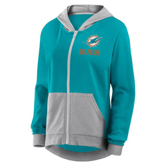 Miami Dolphins Women's Hit It Full-Zip Hoodie - Aqua Hoodies