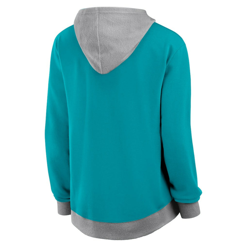 Miami Dolphins Women's Hit It Full-Zip Hoodie - Aqua Hoodies
