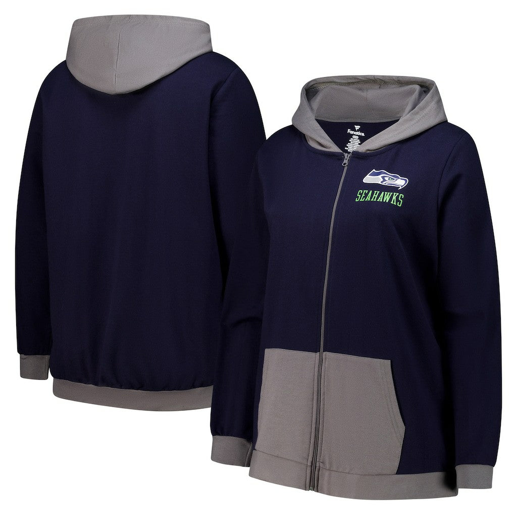 Seattle Seahawks Women's Hit It Full-Zip Hoodie - College Navy Hoodies