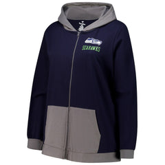 Seattle Seahawks Women's Hit It Full-Zip Hoodie - College Navy Hoodies