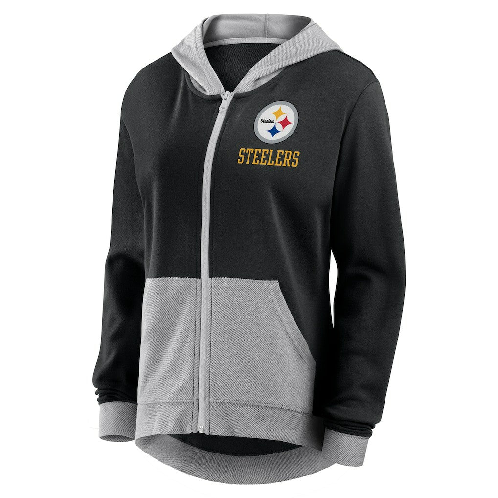 Pittsburgh Steelers Women's Hit It Full-Zip Hoodie - Black Hoodies
