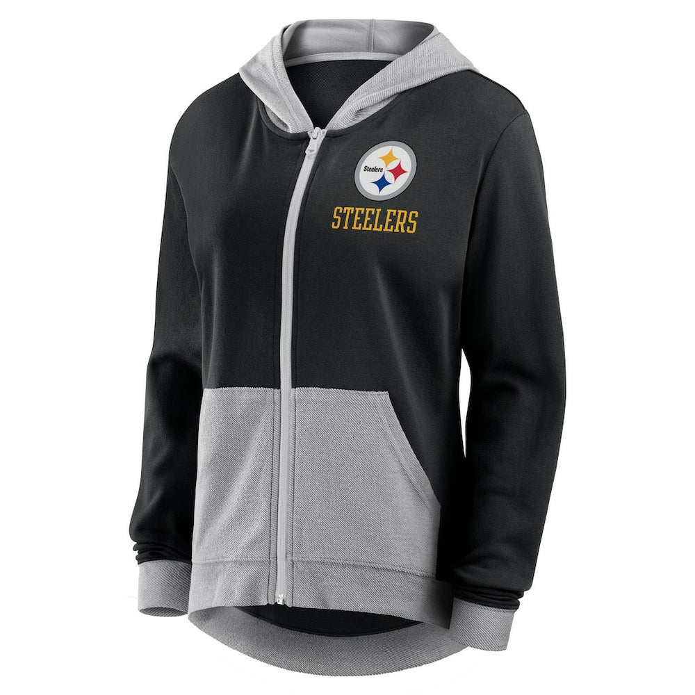Pittsburgh Steelers Women's Hit It Full-Zip Hoodie - Black Hoodies