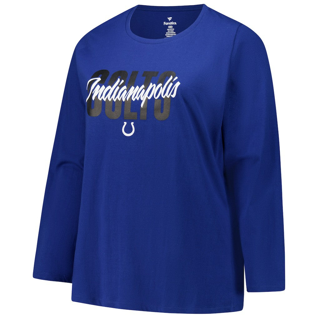 Indianapolis Colts Women's Long Sleeve Scoop Neck T-Shirt - Royal T-shirts