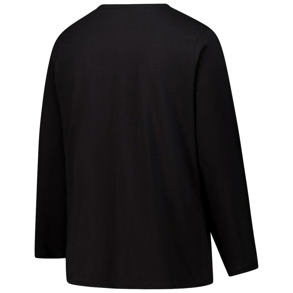 Cincinnati Bengals Women's Long Sleeve Scoop Neck T-Shirt - Black T-shirts