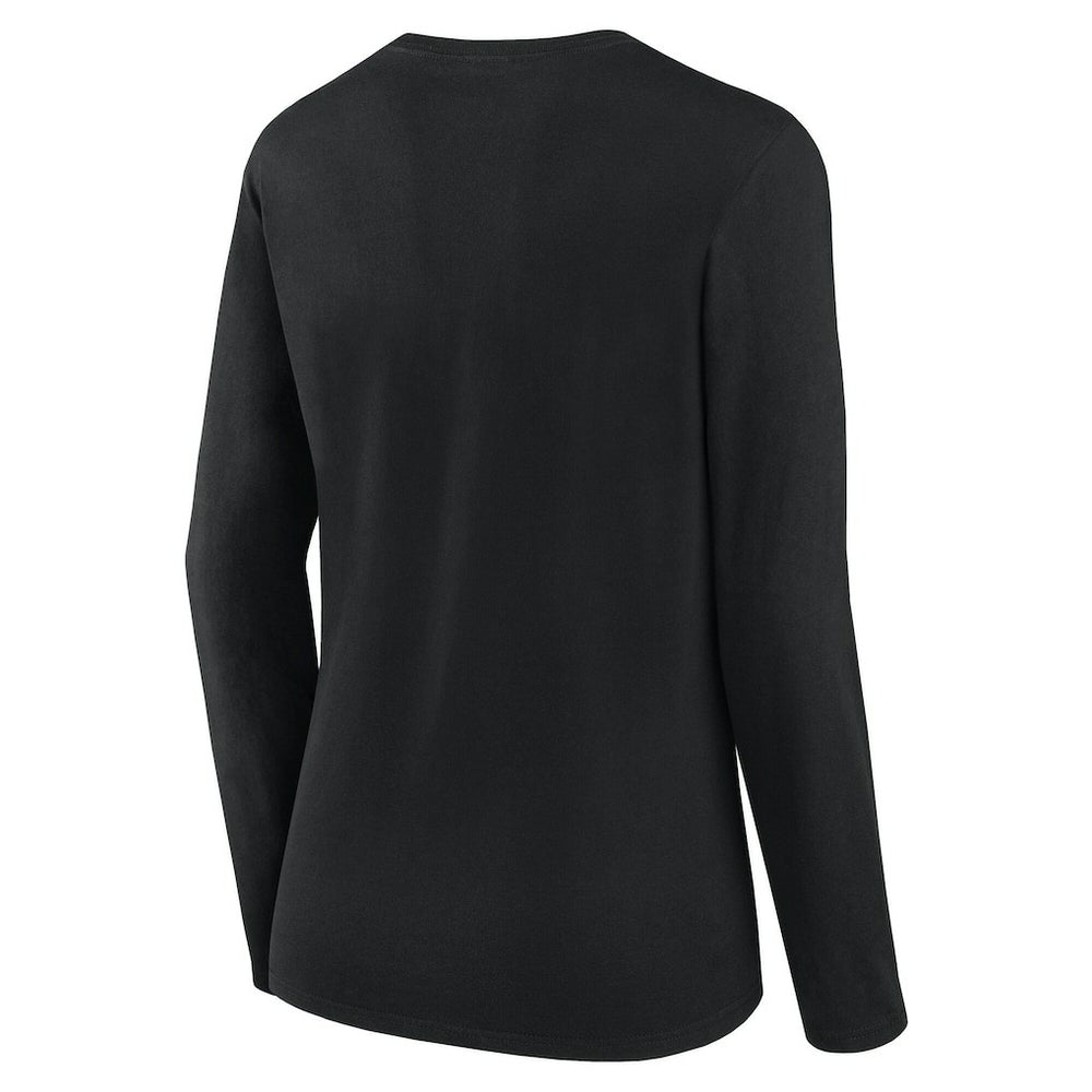 Pittsburgh Steelers Women's Long Sleeve Scoop Neck T-Shirt - Black T-shirts