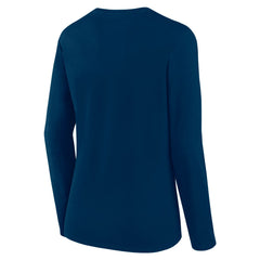 Houston Texans Women's Long Sleeve Scoop Neck T-Shirt - Navy T-shirts