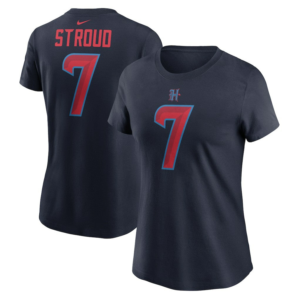 C.J. Stroud Houston Texans Women's Player Name & Number T-Shirt - Navy T-shirts