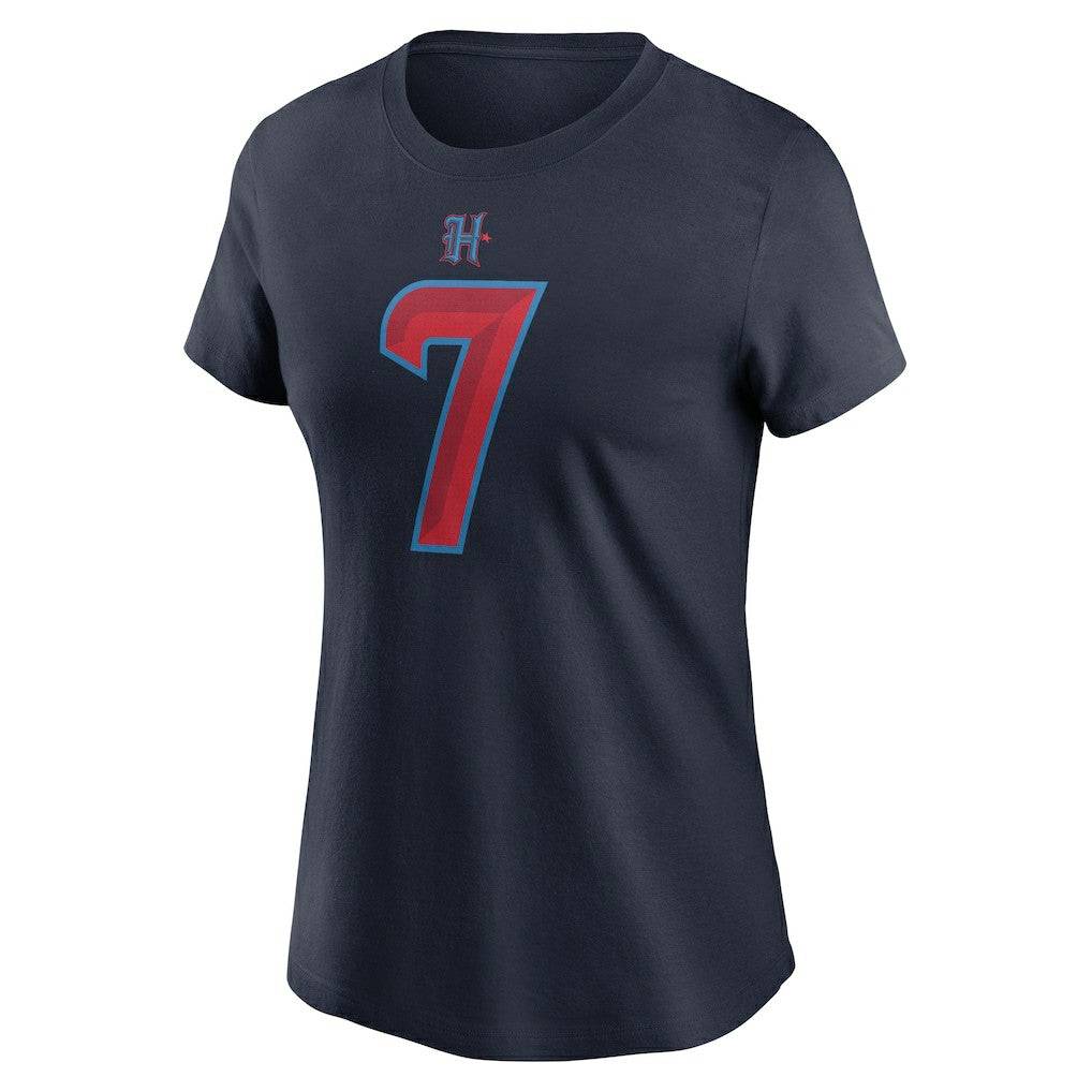 C.J. Stroud Houston Texans Women's Player Name & Number T-Shirt - Navy T-shirts