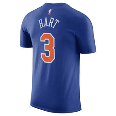 Josh Hart New York Knicks Icon Edition Name & Number T-Shirt Blue - Nike