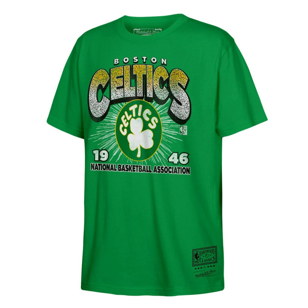 Boston Celtics Hardwood Classics Vintage Hoopster T-Shirt Kelly Green - Mitchell & Ness