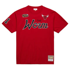 Dennis Rodman Chicago Bulls Premium Nickname T-Shirt Red - Mitchell & Ness
