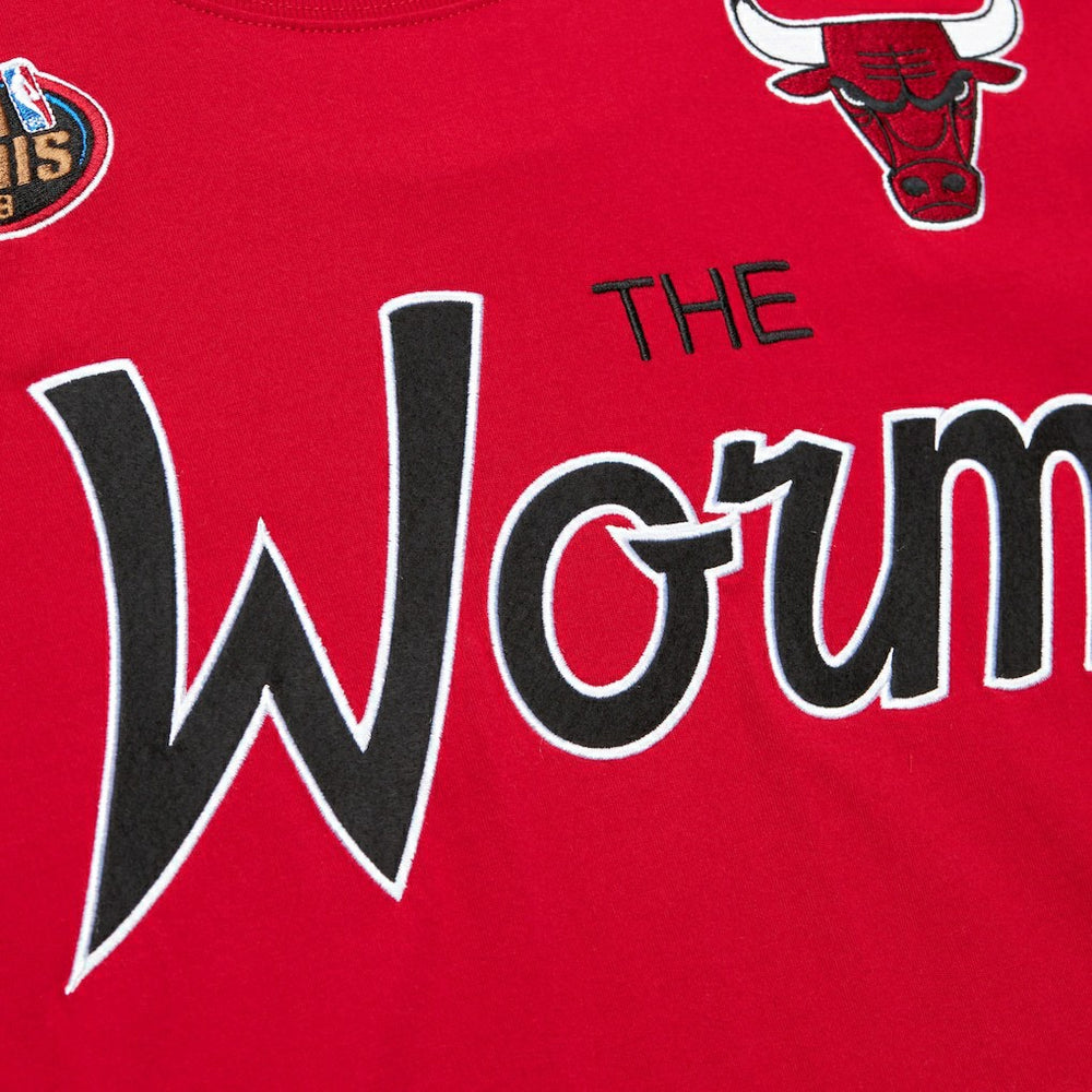 Dennis Rodman Chicago Bulls Premium Nickname T-Shirt Red - Mitchell & Ness