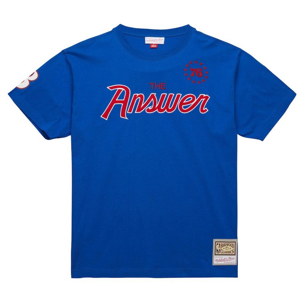 Allen Iverson Philadelphia 76ers Premium Nickname T-Shirt Royal - Mitchell & Ness