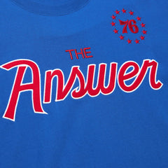 Allen Iverson Philadelphia 76ers Premium Nickname T-Shirt Royal - Mitchell & Ness