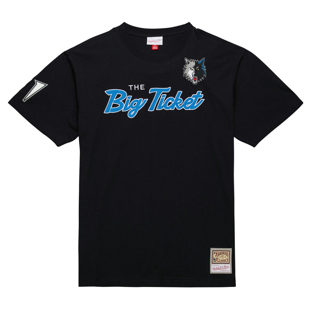 Kevin Garnett Minnesota Timberwolves Premium Nickname T-Shirt Black - Mitchell & Ness