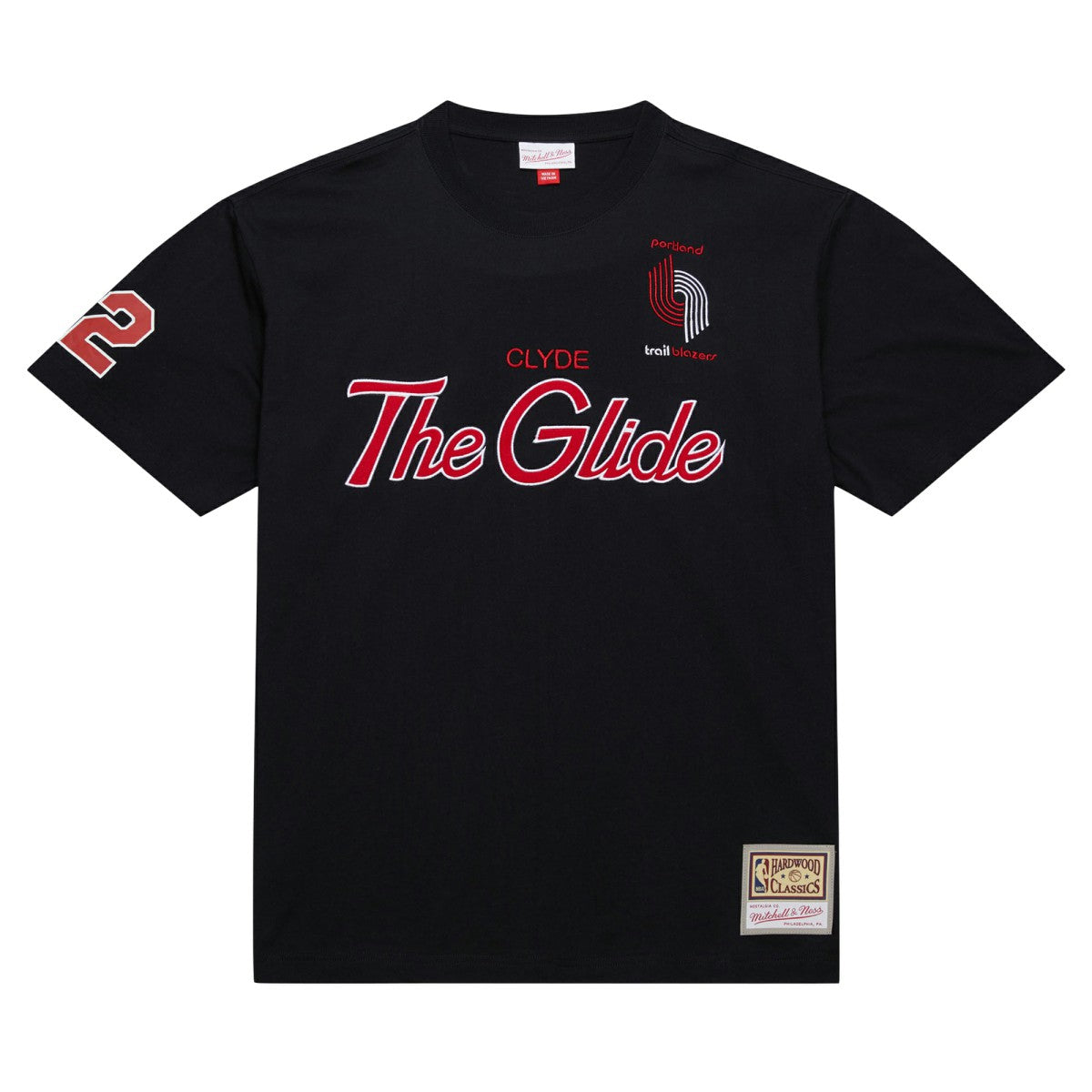 Clyde Drexler Portland Trail Blazers Premium Nickname T-Shirt Black - Mitchell & Ness