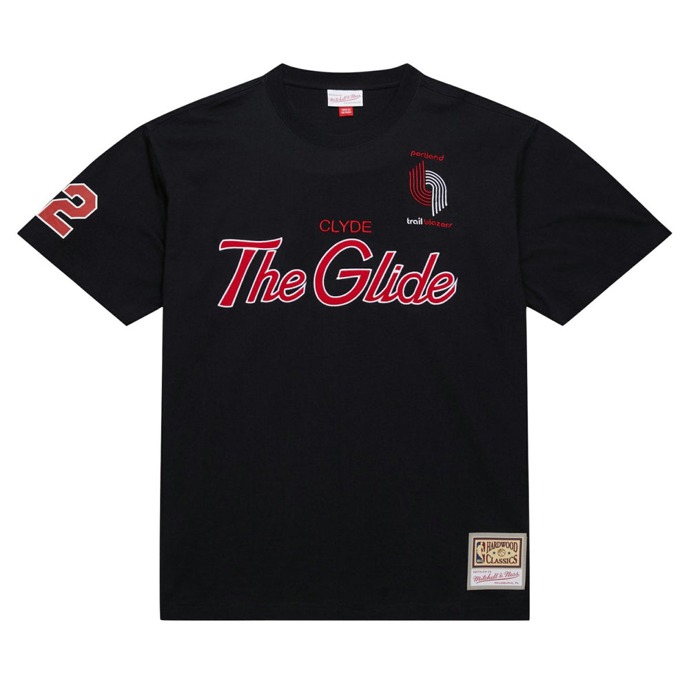 Clyde Drexler Portland Trail Blazers Premium Nickname T-Shirt Black - Mitchell & Ness