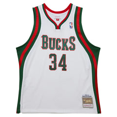 Giannis Antetokounmpo Milwaukee Bucks 2013/14 Hardwood Classics Swingman Jersey White - Mitchell & Ness