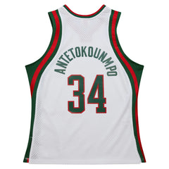 Giannis Antetokounmpo Milwaukee Bucks 2013/14 Hardwood Classics Swingman Jersey White - Mitchell & Ness