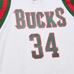 Giannis Antetokounmpo Milwaukee Bucks 2013/14 Hardwood Classics Swingman Jersey White - Mitchell & Ness