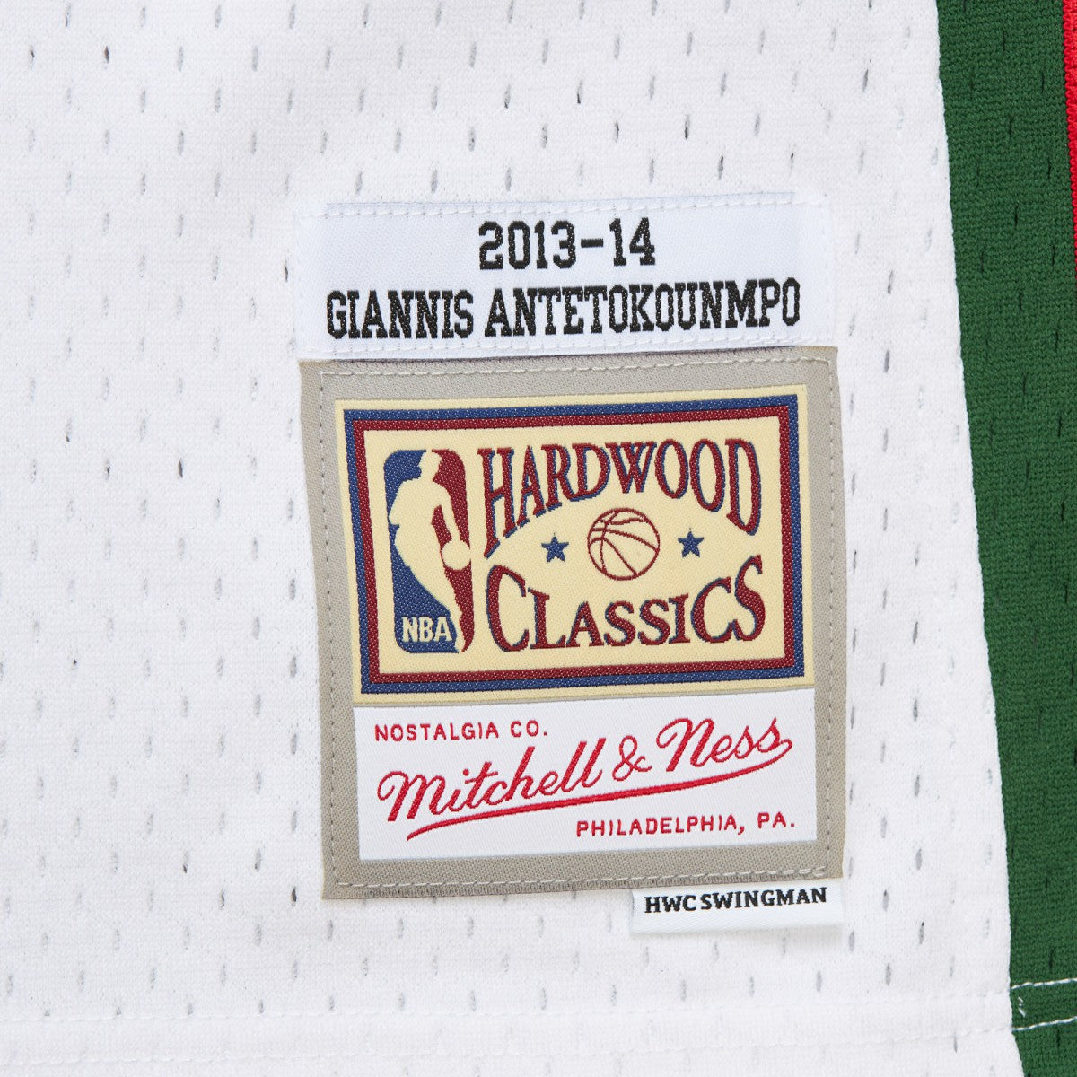 Giannis Antetokounmpo Milwaukee Bucks 2013/14 Hardwood Classics Swingman Jersey White - Mitchell & Ness