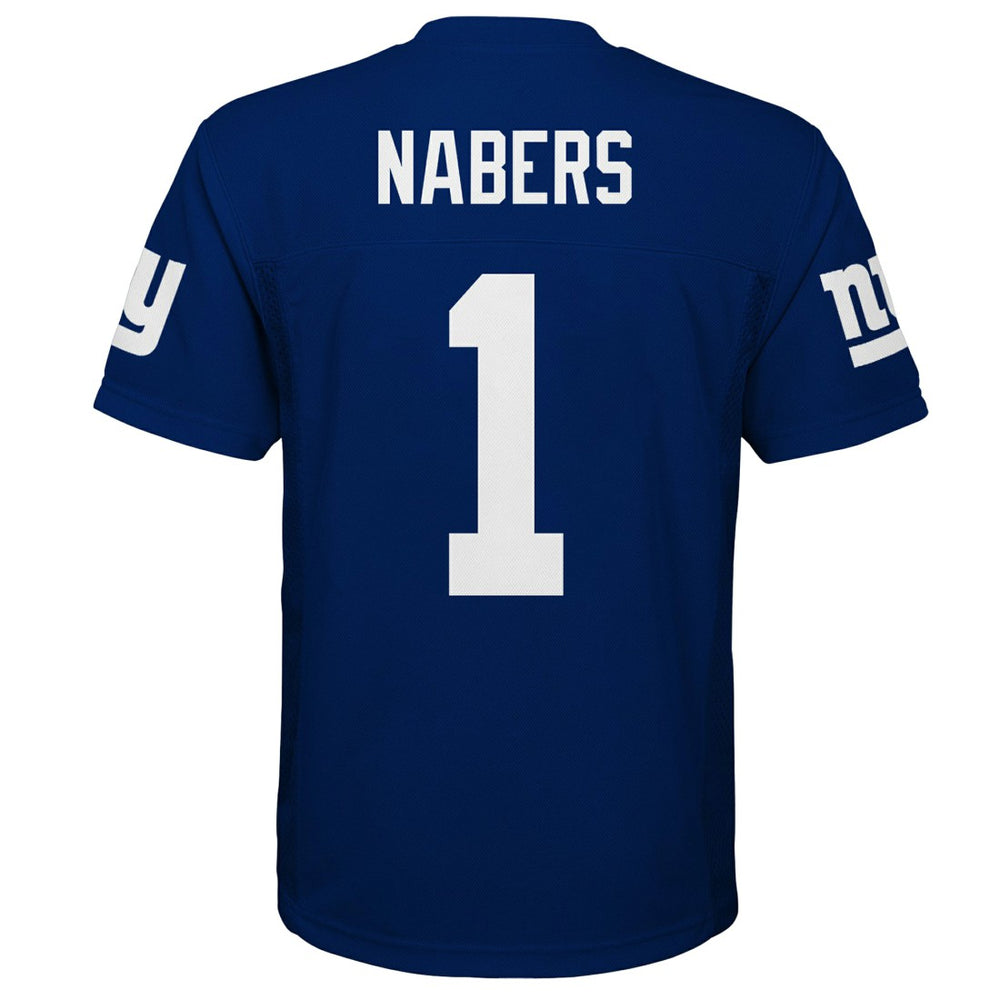 Malik Nabers New York Giants Youth Replica Player Jersey - Royal Jerseys