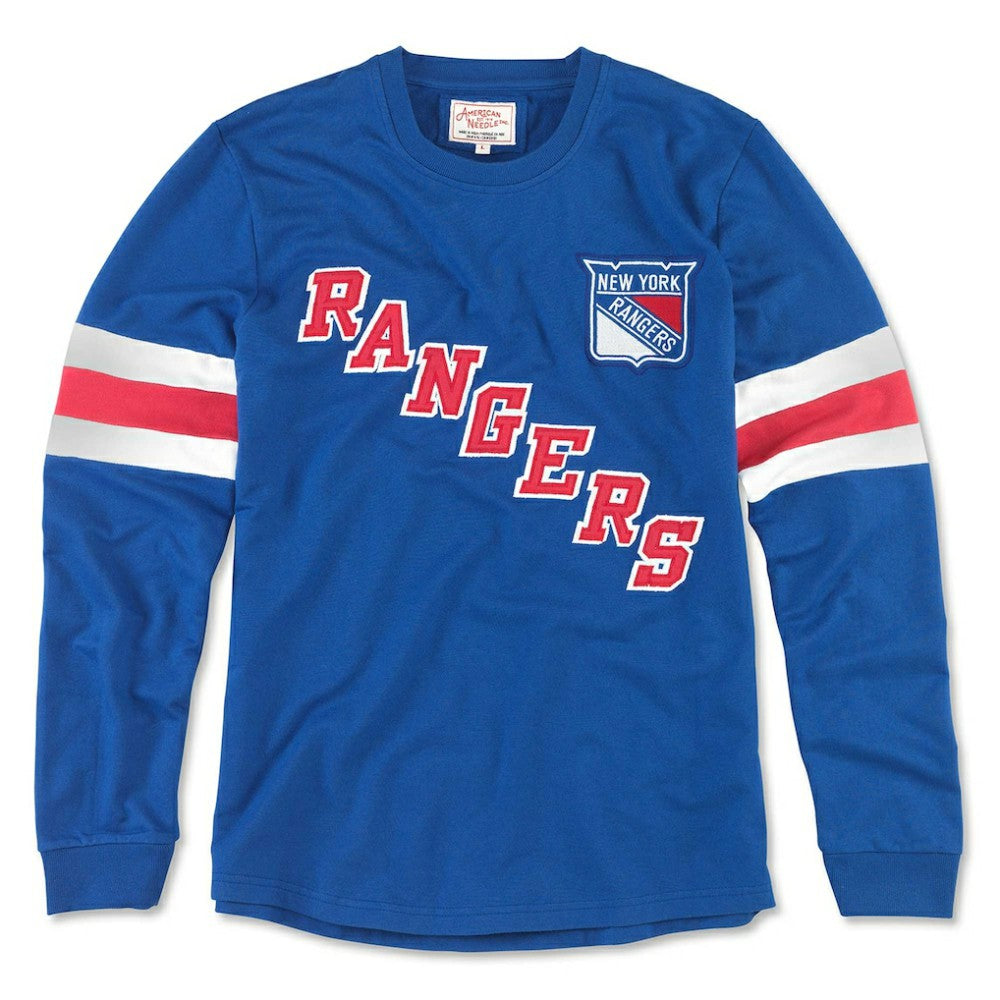 New York Rangers American Needle Sudbury Long Sleeve T-Shirt - Blue | US 201662679