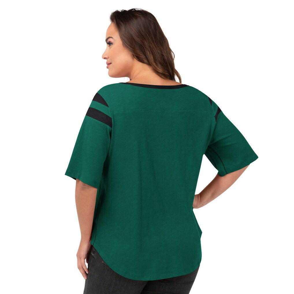 New York Jets G-III 4Her by Carl Banks Women's Plus Size Linebacker T-Shirt - Green T-shirts