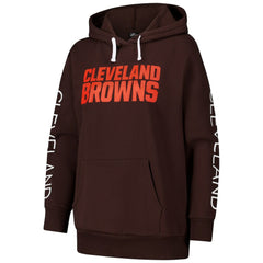 Cleveland Browns G-III 4Her by Carl Banks Women's Extra Inning Pullover Hoodie - Brown Hoodies