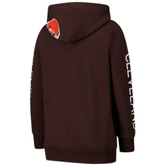 Cleveland Browns G-III 4Her by Carl Banks Women's Extra Inning Pullover Hoodie - Brown Hoodies