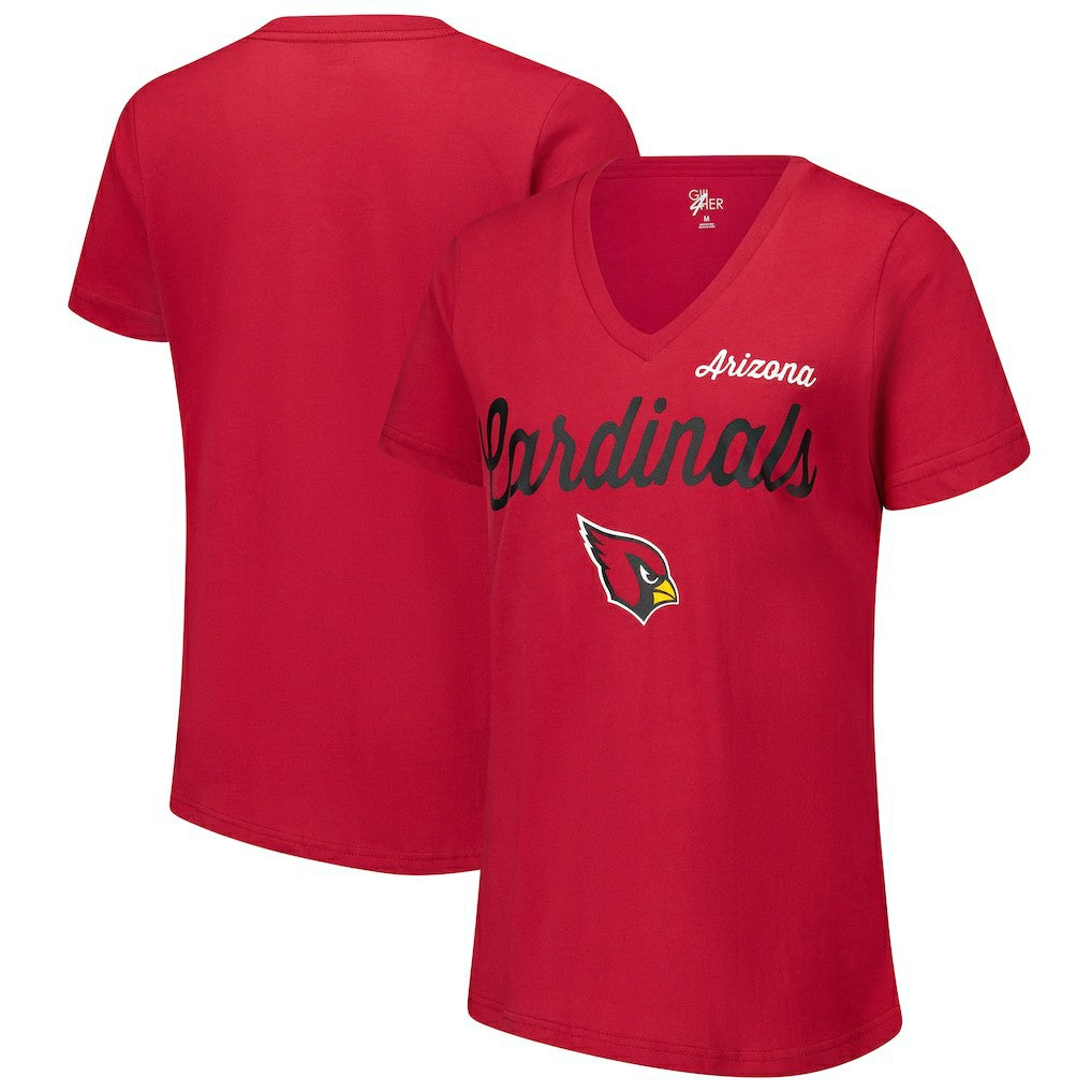 Arizona Cardinals G-III 4Her by Carl Banks Women's Post Season V-Neck T-Shirt - Cardinal T-shirts