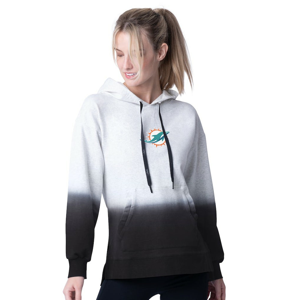 Miami Dolphins MSX by Michael Strahan Women's Daniela Pullover Hoodie - Black Hoodies