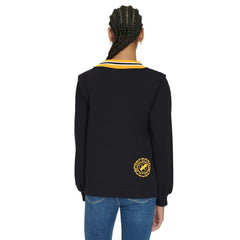 Pittsburgh Steelers Tommy Hilfiger Women's Alice V-Neck Pullover Sweatshirt - Black Pullover