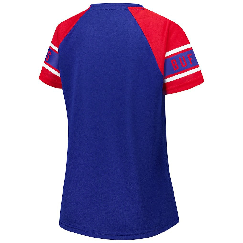 Buffalo Bills Starter Women's 1st Rounder Color Block Raglan Top - Royal Tops