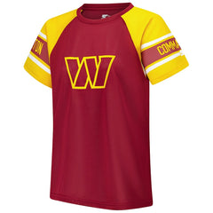 Washington Commanders Starter Women's 1st Rounder Color Block Raglan Top - Burgundy Tops