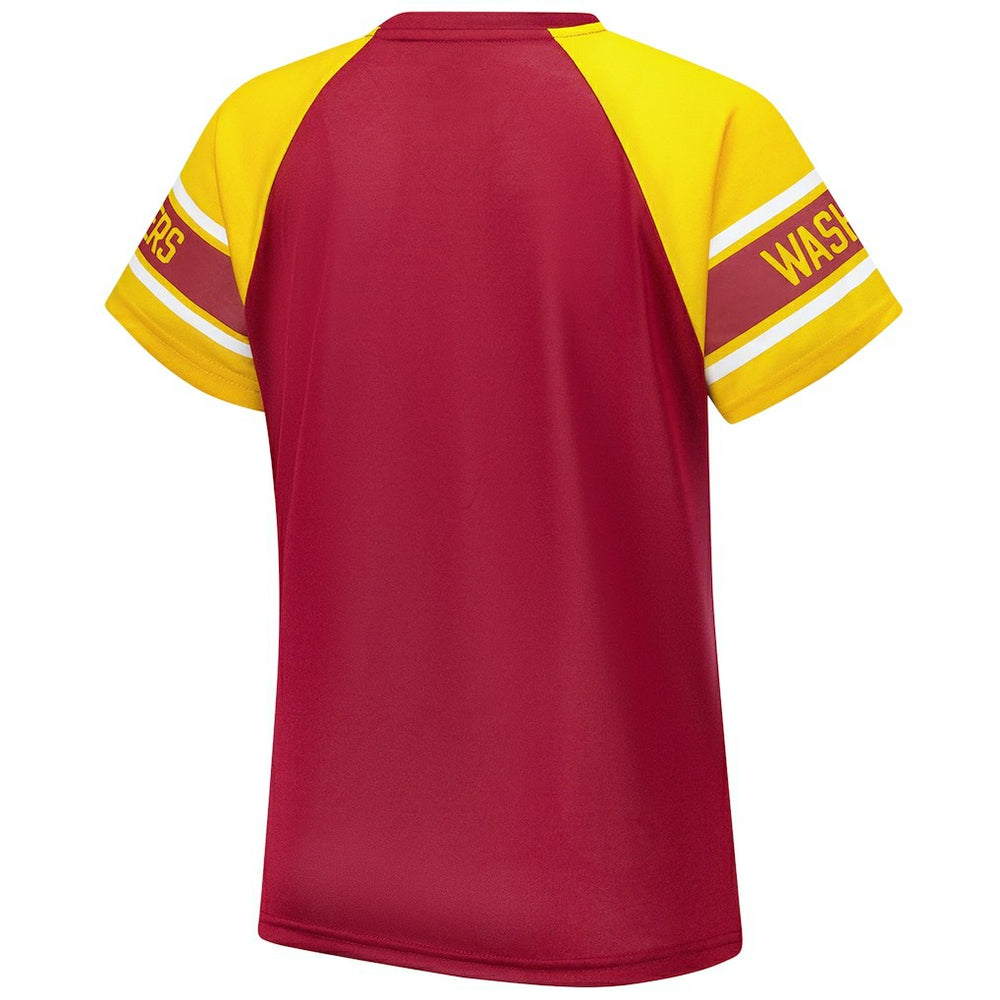 Washington Commanders Starter Women's 1st Rounder Color Block Raglan Top - Burgundy Tops