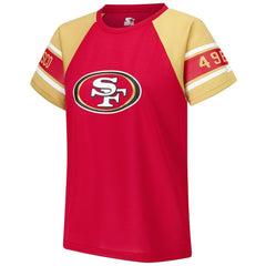 San Francisco 49ers Starter Women's 1st Rounder Color Block Raglan Top - Red Tops