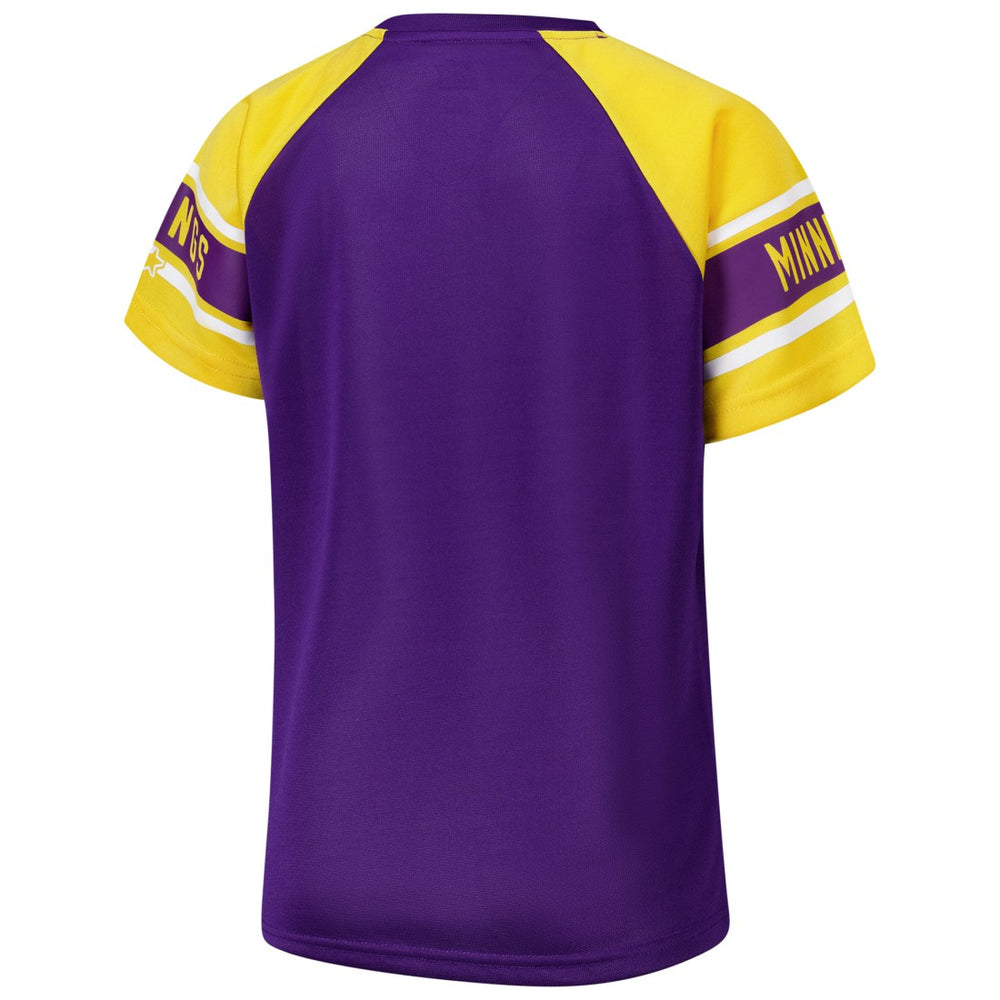 Minnesota Vikings Starter Women's 1st Rounder Color Block Raglan Top - Purple Tops
