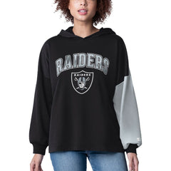Las Vegas Raiders Starter Women's Power Move Long Sleeve Pullover Hoodie - Black Hoodies