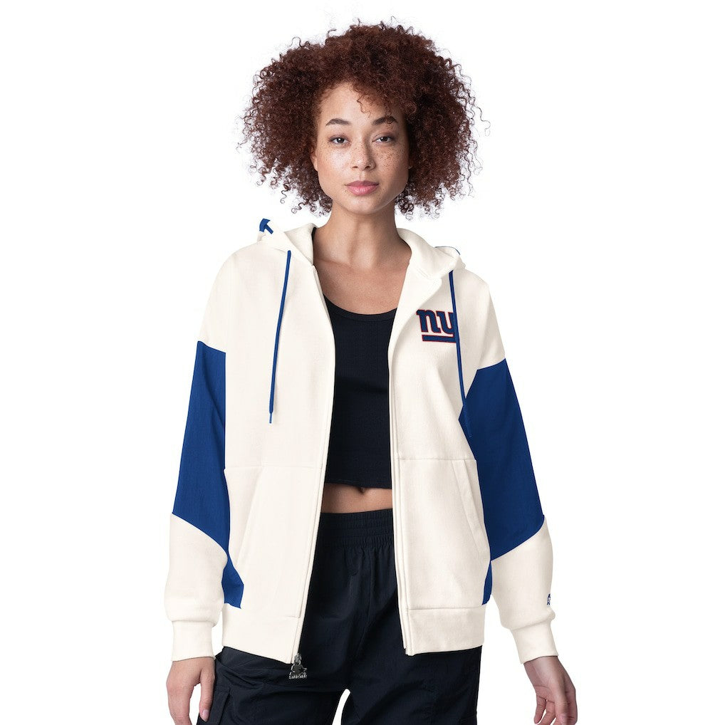 New York Giants Starter Women's Scrimmage Full-Zip Hoodie - White Hoodies