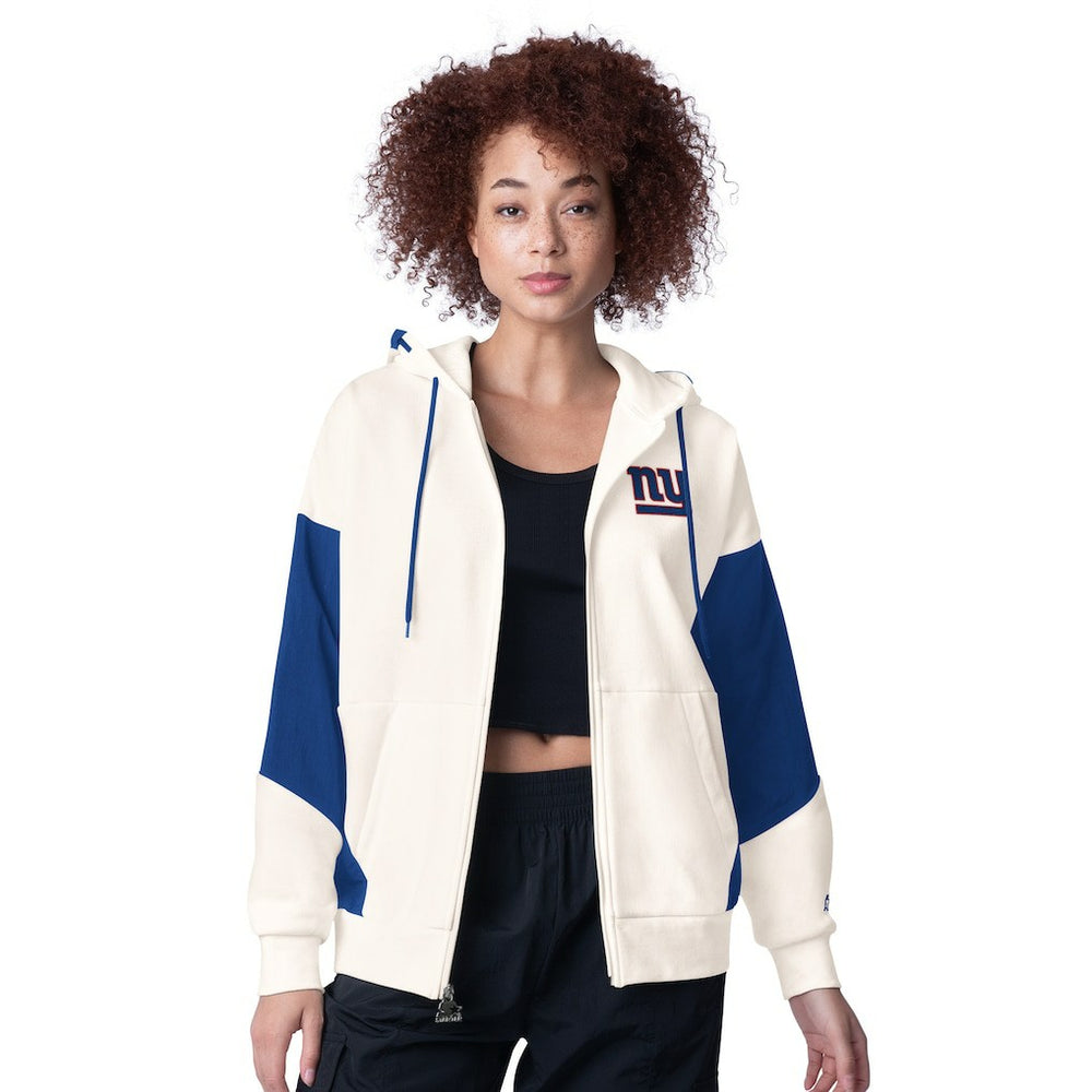 New York Giants Starter Women's Scrimmage Full-Zip Hoodie - White Hoodies