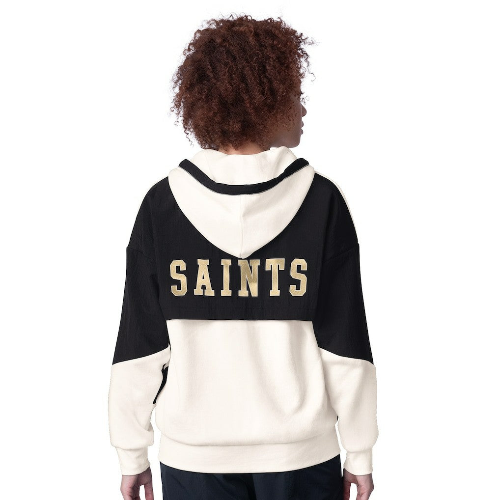 New Orleans Saints Starter Women's Scrimmage Full-Zip Hoodie - White Hoodies