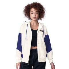 Baltimore Ravens Starter Women's Scrimmage Full-Zip Hoodie - White Hoodies