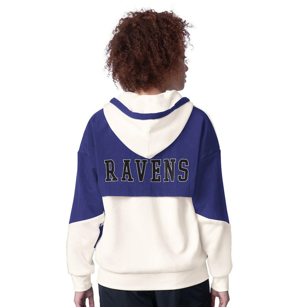 Baltimore Ravens Starter Women's Scrimmage Full-Zip Hoodie - White Hoodies